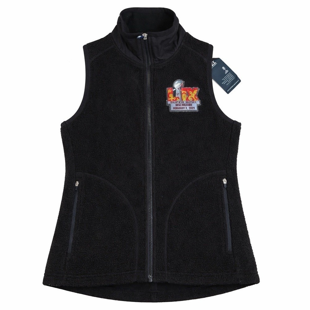 2025 NFL Super Bowl LIX New Orleans Chiefs Eagles Women's Fleece Vest Size XS NW